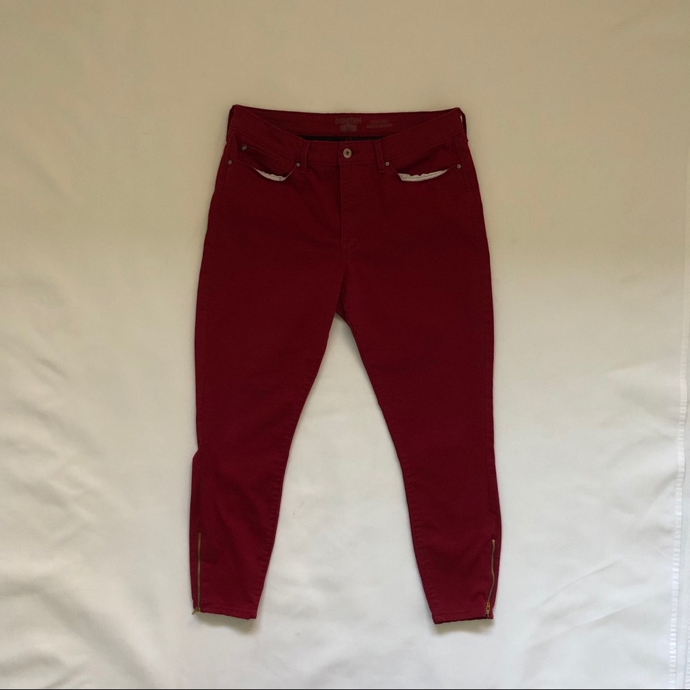 Denizen by Levi’s Red High Rise Ankle Skinny Jeans